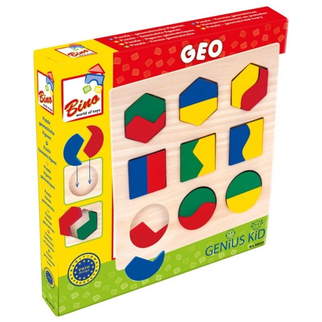 Bino Træpuslespil geometriske former