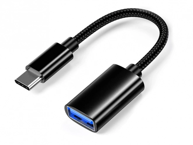 USB-C til USB-A 3.0 OTG adapter med flettet kabel