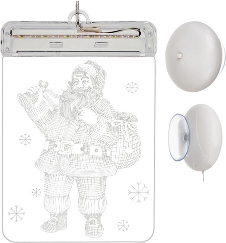 Vitraž LED 3D – juletræ – Sankt Nikolaus