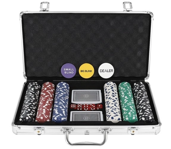 Poker - sæt med 300 jetoner i HQ-kuffert
