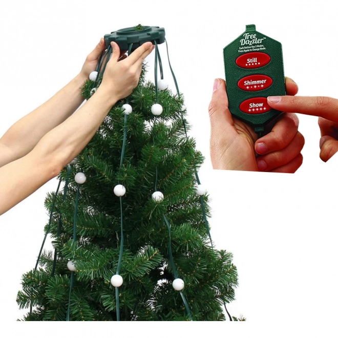Julelys gardin med LED RGB