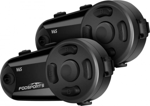 Fodsports V6S Intercom til Motorcykler - Dobbelt Pakke
