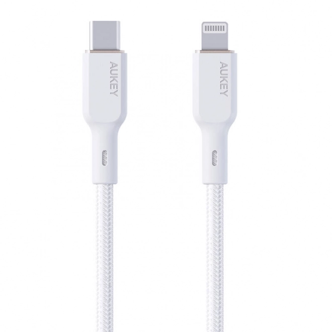 Kabel Aukey USB-C til Lightning 1,8 m hvid