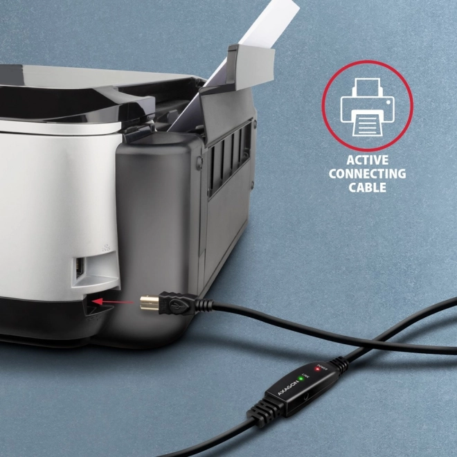 ADR-215B USB 2.0 A-M -> B-M aktivt forbindelseskabel/forstærker 15 m