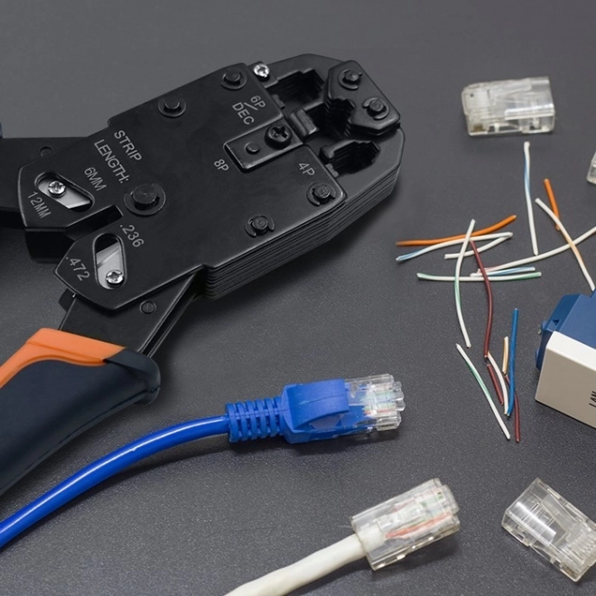 Gennemgang RJ45-stik CAT6 FTP med forgyldte kontakter, 100 stk.