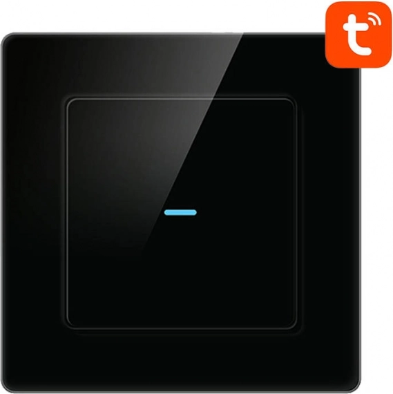 Smart WiFi-kontakt Avatto med 1 knap TUYA (sort)