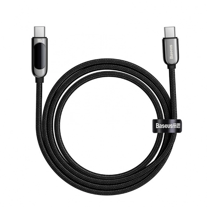 USB-C til USB-C Display Baseus Kabel, 100 W, 2 m (sort)