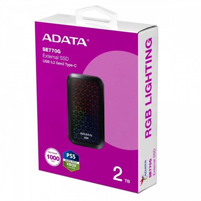 Ekstern SSD-disk ADATA SE770G 2TB RGB