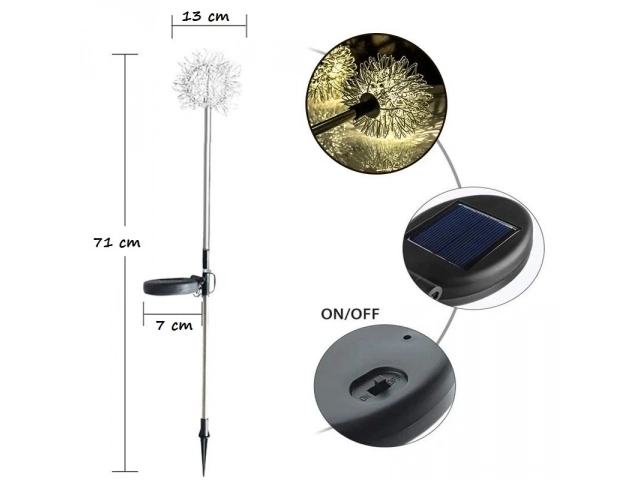 Solcelle have LED lampe i form af et træ - 2 stk