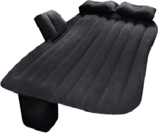 Oppustelig bilmadras med elektrisk pumpe 130 × 80 cm – sort