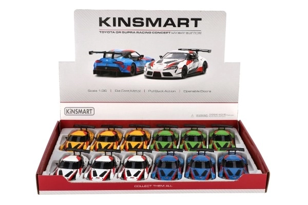 Auto Kinsmart Toyota GR Supra Racing metal 13 cm