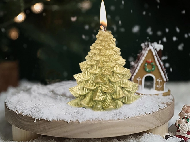 Julelys formet som et træ