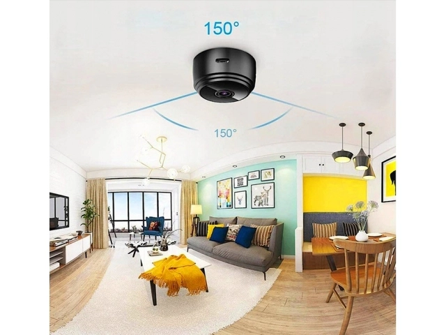 Mini trådløst kamera med nattesyn A9, WIFI, fjernadgang – Hvid