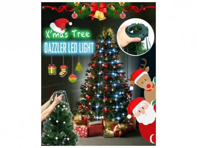 Julelys gardin med LED RGB