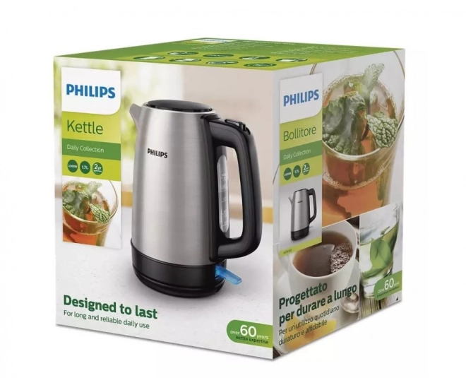 Philips elkedel 1,7l 2200W i rustfrit stål