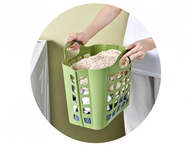 Foldbar plastvasketøjskurv