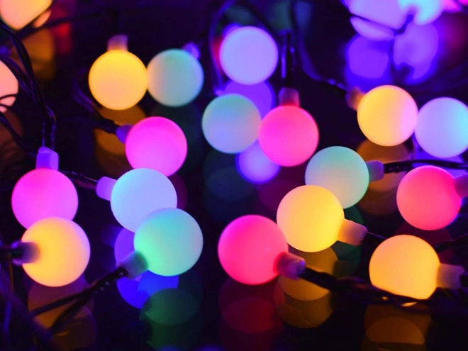 Solcelle-baseret flerfarvet haveguirlande med LED