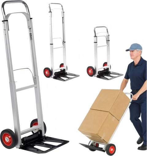 Sammenklappelig aluminiums transportvogn 90 kg