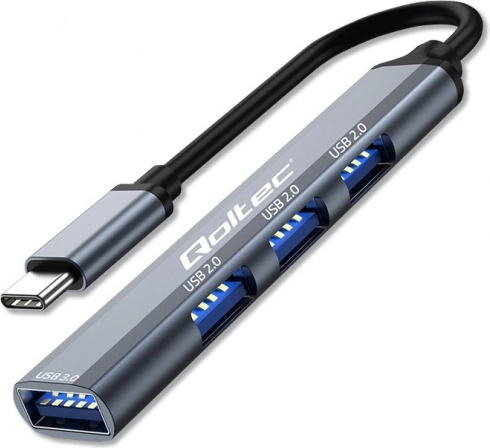 USB-C hub 4-i-1 med 1× USB 3.0 og 3× USB 2.0