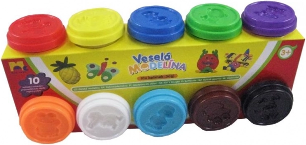 Modelérmasse MODELO 10×50 g – sæt med blandede farver
