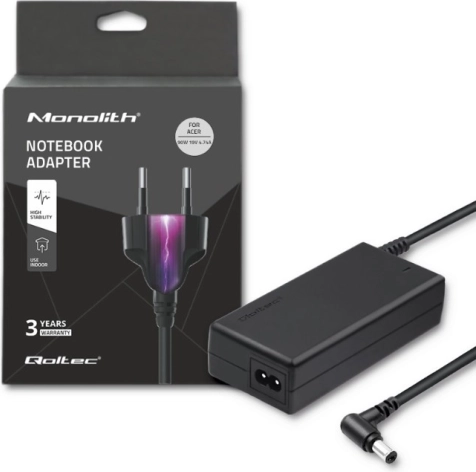 Strømforsyningsadapter til Acer 90 W, 19 V, 4,74 A, stik 5,5 × 2,5 mm