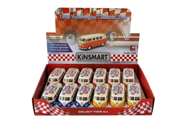 Autobus Kinsmart VW Klassisk metal/plast 13cm med tilbagespoling