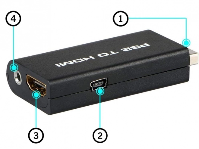 Adapter PS2 til HDMI audio konverter