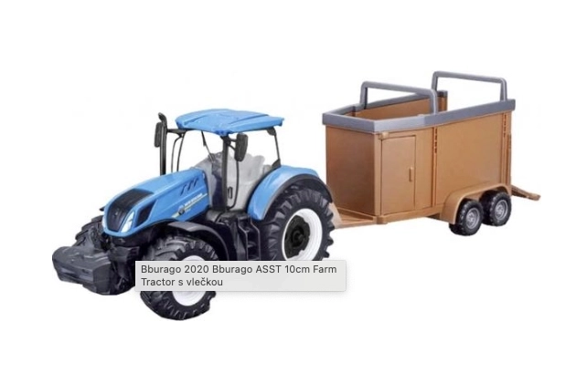 Traktor med anhænger Bburago