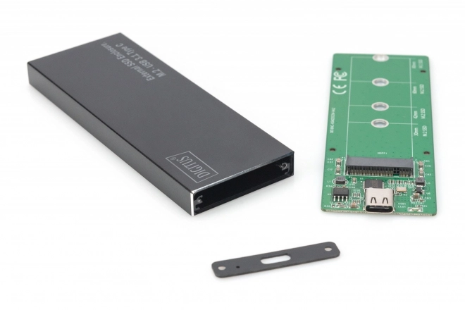Ekstern USB Type C kabinet til M.2 SSD SATA III, aluminium