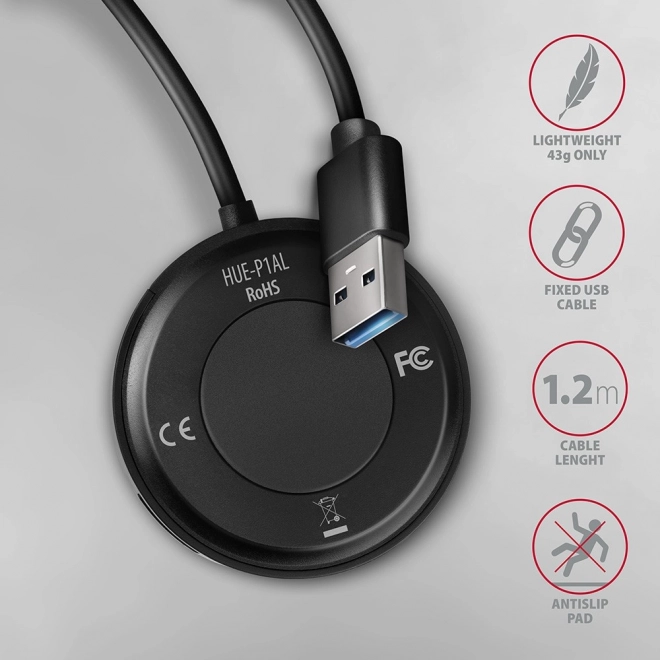 USB hub 4 porte USB 3.2 Gen 1 rund