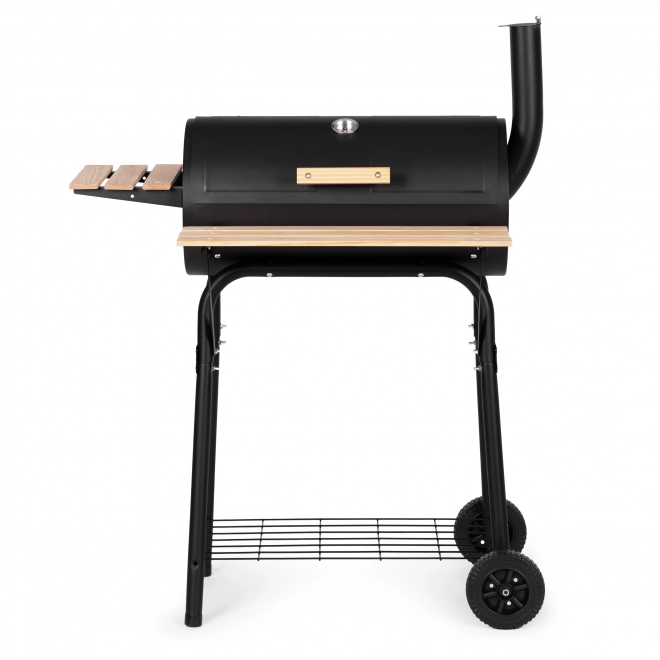 Stor havegrill med termometer og skorsten
