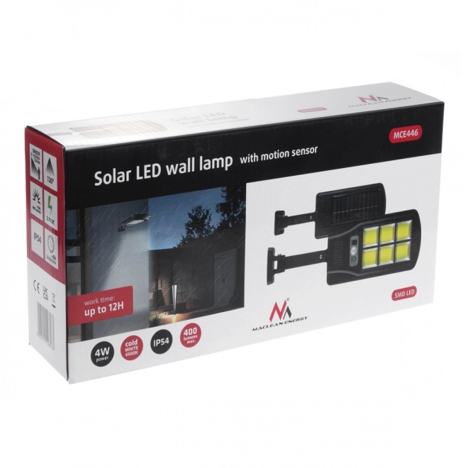 Solcelledrevet gadelys LED med sensor og fjernbetjening MCE446