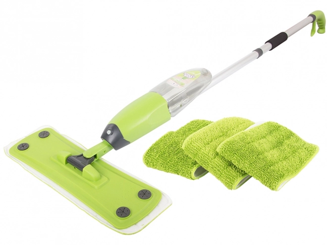 Roterende moppe med sprayflaske og 3 ekstra puder