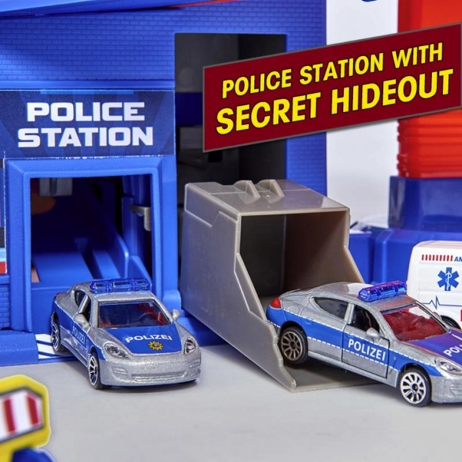 Garage Super City + 6 bilmodeller og tog