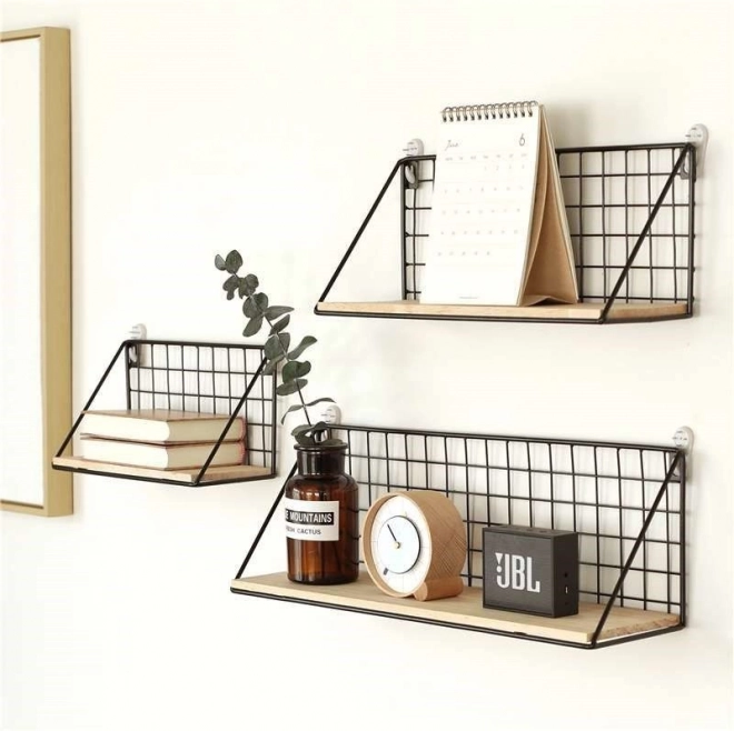 Vægmonteret hylde LOFT stil 29,5 cm - sort