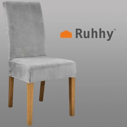 Stolbetræk - grå velour Ruhhy 22979