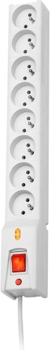 Overspændingsbeskyttelsesliste Lestar LX 810, 8 stik, 1,5 m, grå
