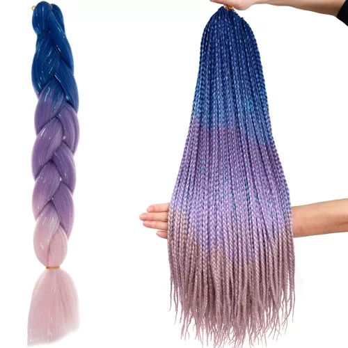 Syntetisk hår ombre fletninger Soulima 23577