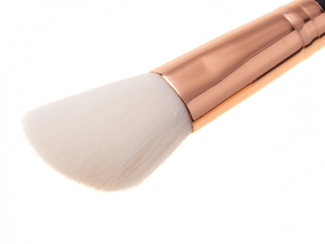 Sæt af makeupbørster 15 stk + etui - brun