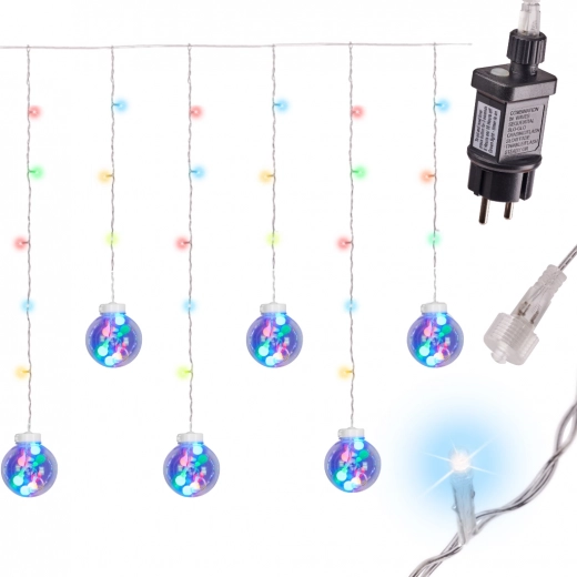 LED hængende lysgardin 3 m 108 LED multicolor
