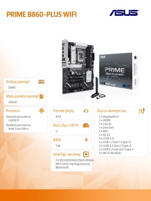 ASUS Prime B860-PLUS WIFI bundkort
