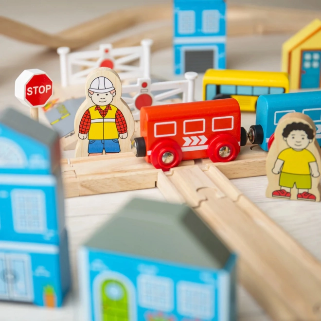 Bigjigs Rail Træjernbane by og landsby 101 dele