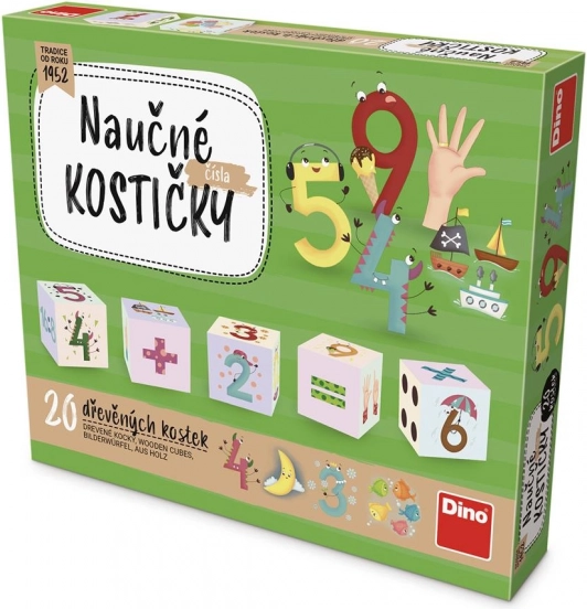 Dino træklodser tal – 20 stk.