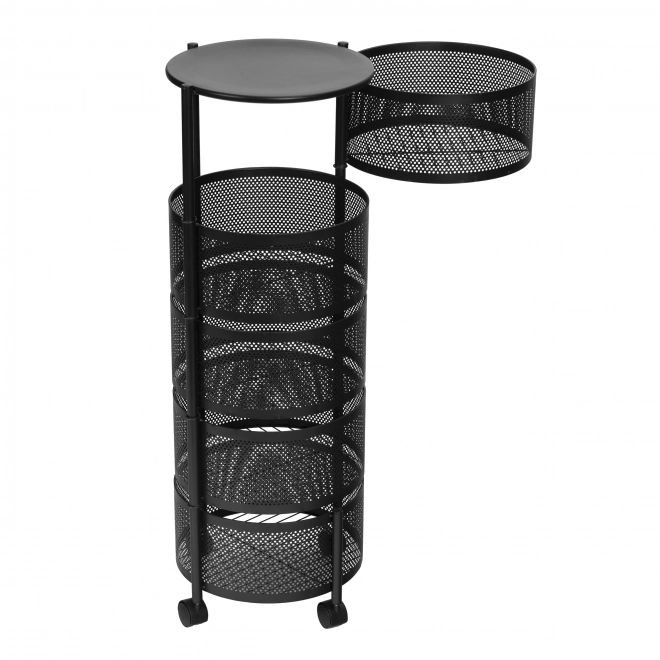 Køkkenhyldeorganisator med roterende hylder, 5 niveauer, metal, ModernHome