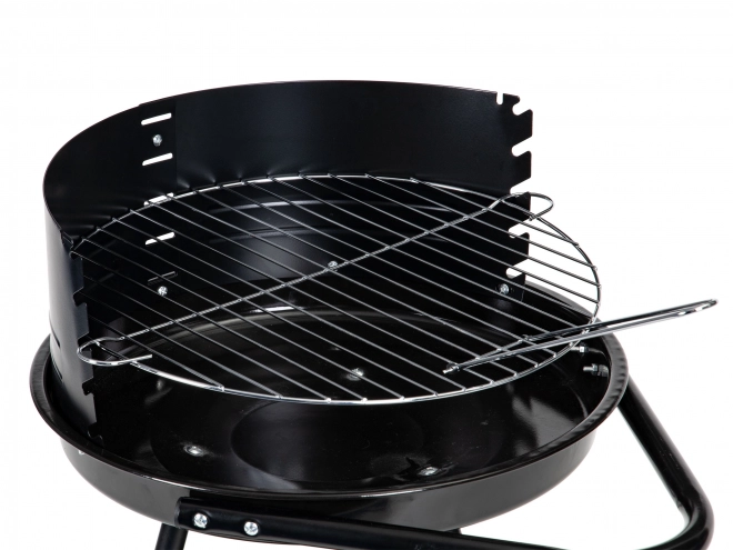 Rund havegrill med justerbar rist