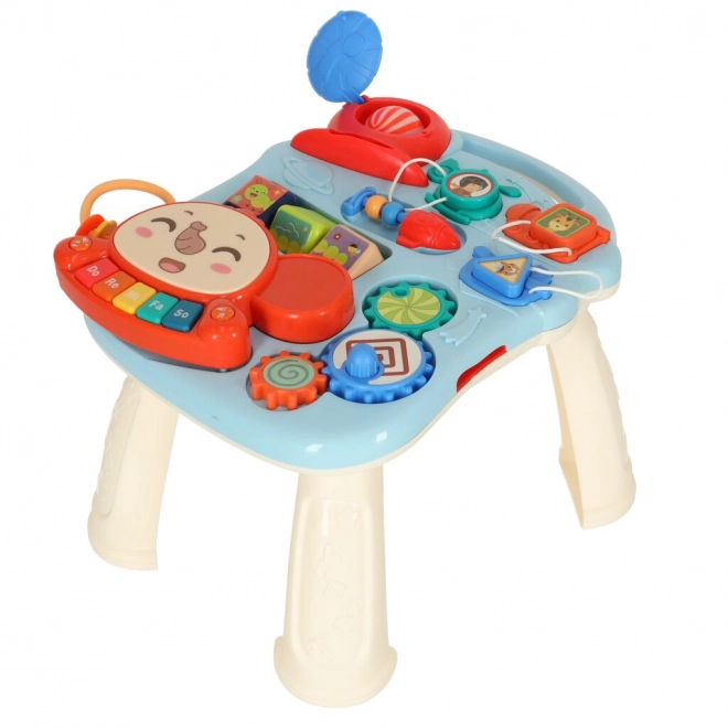 Multifunktionelt baby walker og interaktivt bord 5i1