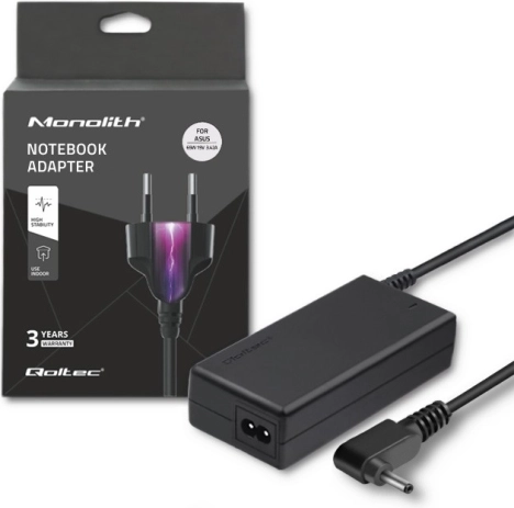 strømforsyningsadapter til ASUS 65 W, 19 V, 3,42 A, stik 4,0 × 1,35 mm + netkabel