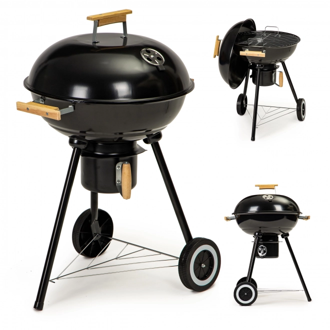 Havegrill med låg på hjul