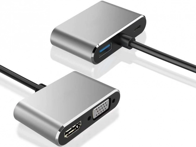 Adapter USB-C HDMI 4K VGA Hub med Power Delivery