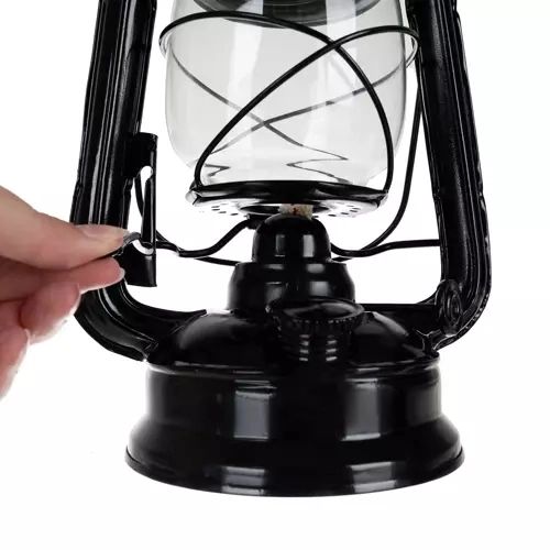 sort olie lampe 24cm